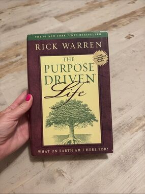 Rick Warren "The Purpose Driven Life" hardcover- Burgundy & Cream